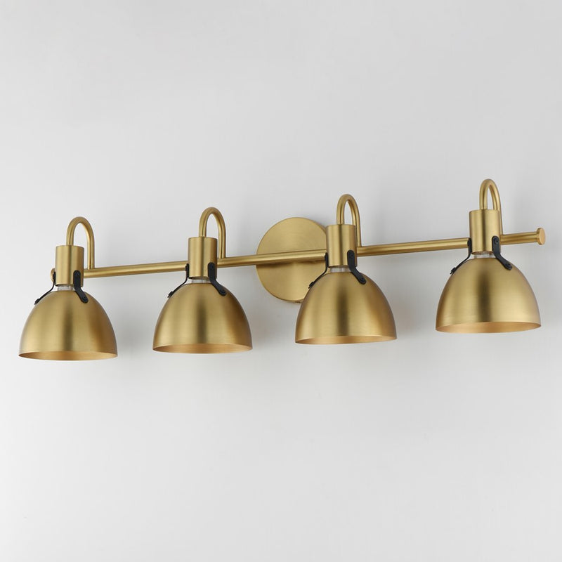 Maxim Lighting Dusk 4 Light 8.75" Bath Vanity, Satin Brass