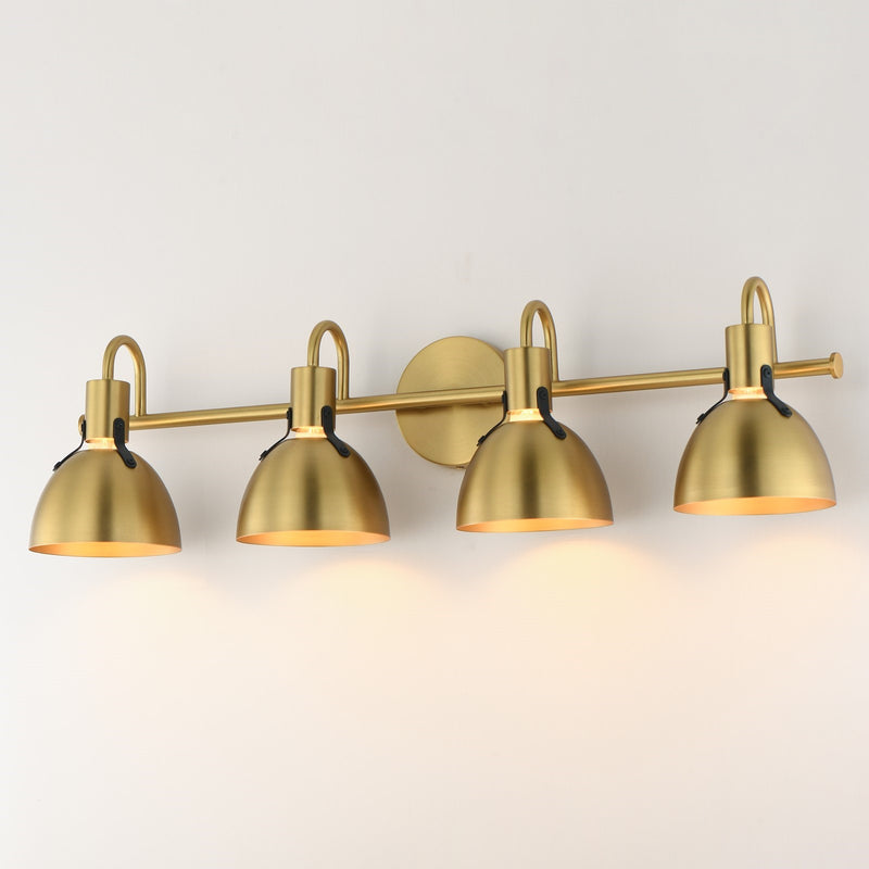 Maxim Lighting Dusk 4 Light 8.75" Bath Vanity, Satin Brass