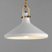 Maxim Lighting Lumi 1 Light 16" White Plaster Pendant, Brass/White