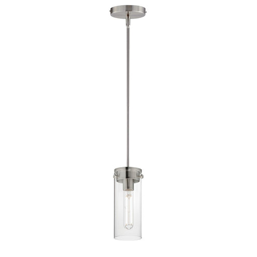 Maxim Lighting Pinn 1 Light Mini Pendant, Satin Nickel/Clear