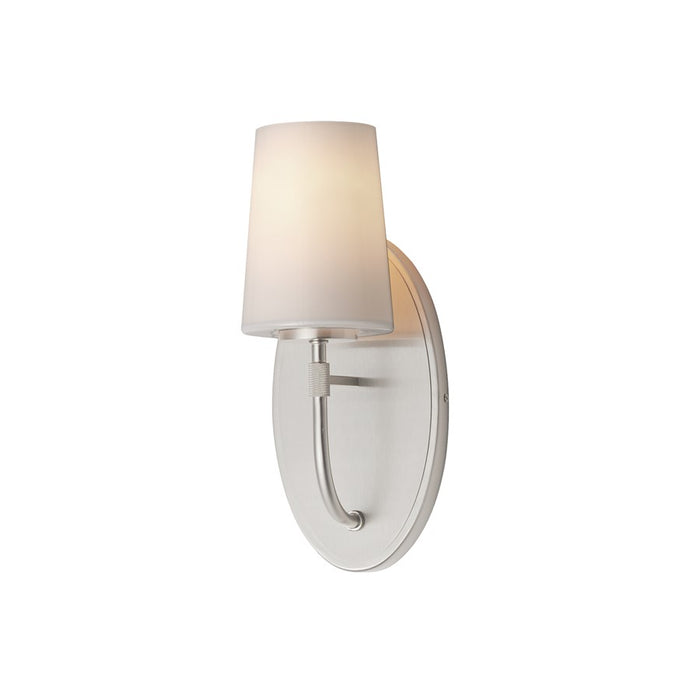 Maxim Lighting Durham 1 Light 13.25" Wall Sconce, Satin Nickel/White - 12691WTSN