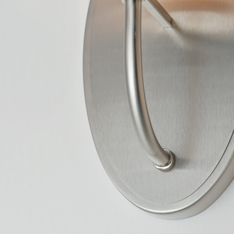 Maxim Lighting Durham 1 Light 13.25" Wall Sconce, Satin Nickel/White
