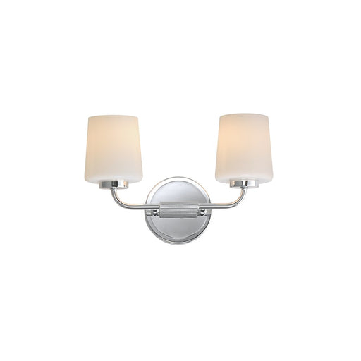 Maxim Lighting Durham 2 Light Wall Sconce, Polished Chrome/White - 12692WTPC