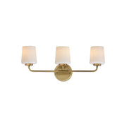 Maxim Lighting Durham 3 Light Bath Vanity, Natural Aged Brass/White - 12693WTNAB