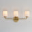 Maxim Lighting Durham 3 Light Bath Vanity, Natural Aged Brass/White