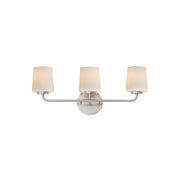 Maxim Lighting Durham 3 Light 9.25" Bath Vanity, Satin Nickel/White - 12693WTSN