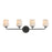 Maxim Lighting Durham 4 Light Bath Vanity, Black/White - 12694WTBK