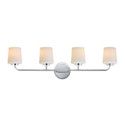 Maxim Lighting Durham 4 Light Bath Vanity, Polished Chrome/White - 12694WTPC