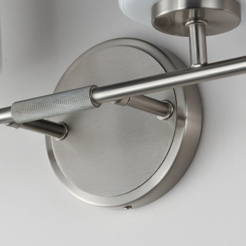 Maxim Lighting Durham 4 Light 9.25" Bath Vanity, Satin Nickel/White