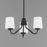 Maxim Lighting Durham 3 Light Mini Chandelier, Black/White