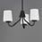Maxim Lighting Durham 3 Light Mini Chandelier, Black/White