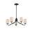 Maxim Lighting Durham 5 Light Single-Tier Chandelier, Black/White - 12696WTBK
