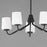 Maxim Lighting Durham 5 Light Single-Tier Chandelier, Black/White