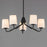 Maxim Lighting Durham 5 Light Single-Tier Chandelier, Black/White