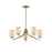 Maxim Lighting Durham 5Lt Single-Tier Chandelier, Aged Brass/White - 12696WTNAB