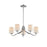 Maxim Lighting Durham 5Lt Single-Tier Chandelier, Chrome/White - 12696WTPC