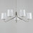 Maxim Lighting Durham 5Lt 8" Single-Tier Chandelier, Nickel/White