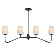 Maxim Lighting Durham 4 Light Linear Pendant, Black/White - 12697WTBK