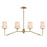 Maxim Lighting Durham 4 Light Linear Pendant, Aged Brass/White - 12697WTNAB