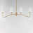 Maxim Lighting Durham 4 Light Linear Pendant, Aged Brass/White