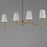 Maxim Lighting Durham 4 Light Linear Pendant, Aged Brass/White