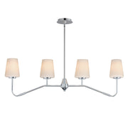 Maxim Lighting Durham 4 Light Linear Pendant, Polished Chrome/White - 12697WTPC