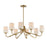 Maxim Lighting Durham 8 Light Chandelier, Natural Aged Brass/White - 12698WTNAB