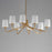 Maxim Lighting Durham 8 Light Chandelier, Natural Aged Brass/White