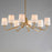 Maxim Lighting Durham 8 Light Chandelier, Natural Aged Brass/White