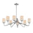 Maxim Lighting Durham 8 Light Chandelier, Polished Chrome/White - 12698WTPC