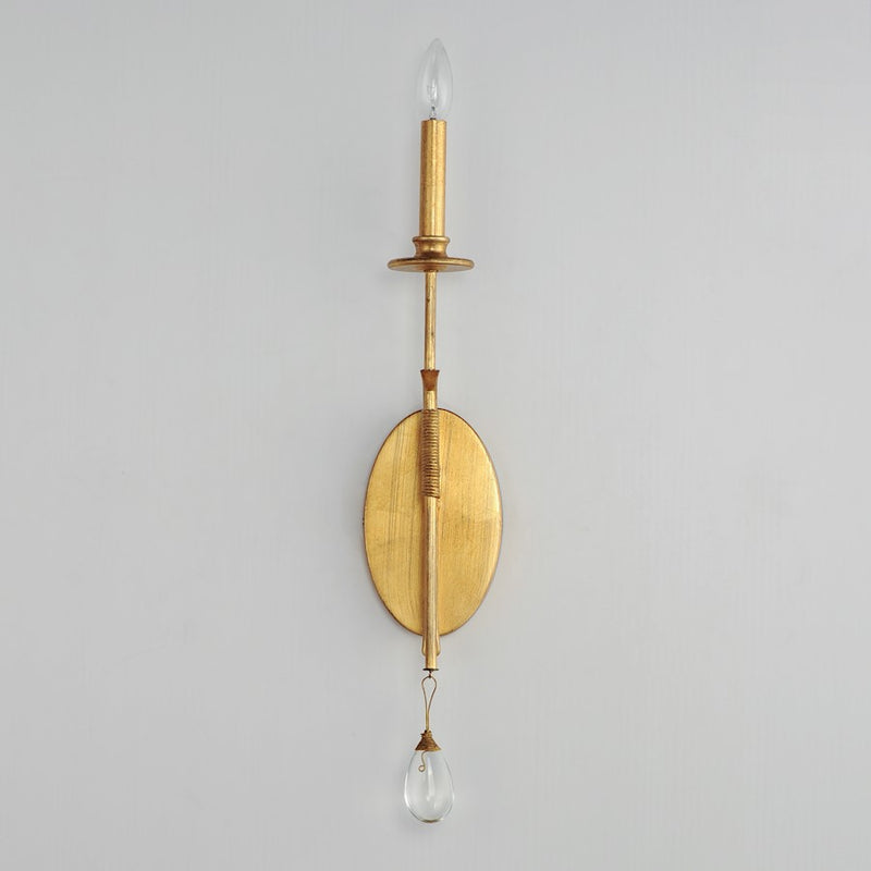 Maxim Lighting Eden 1 Light Wall Sconce, Charcoal Gold Leaf