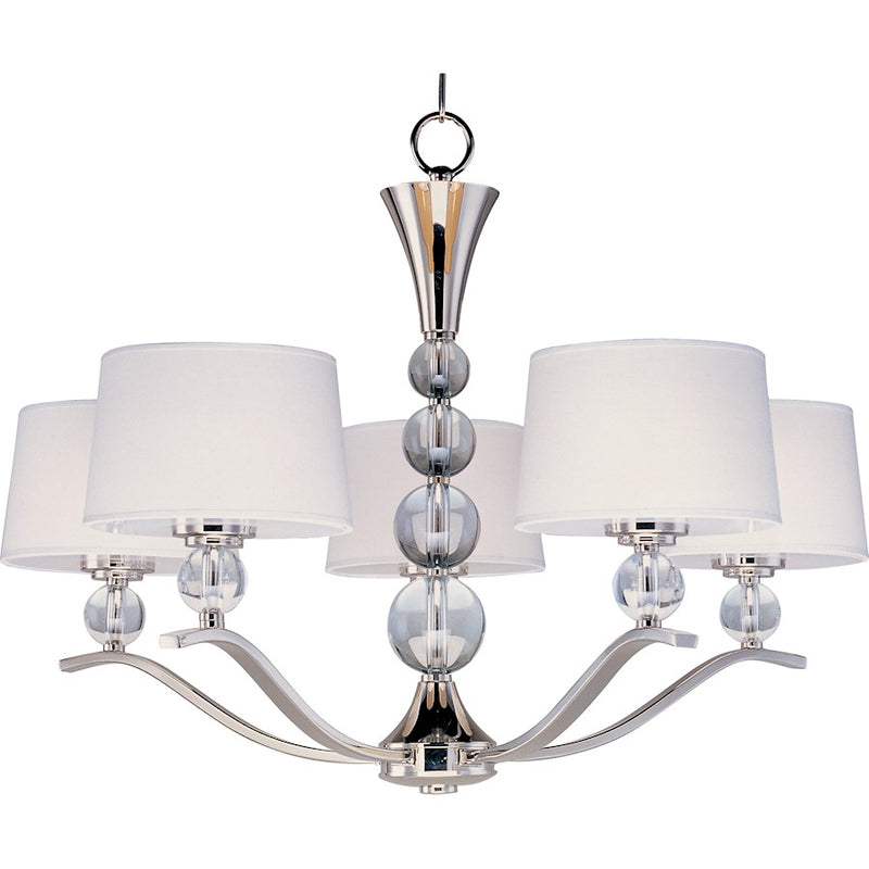 Maxim Lighting Rondo 5-Light Chandelier Polished Nickel