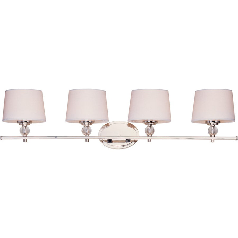 Maxim Lighting Rondo 4-Light Bath Vanity Polished Nickel