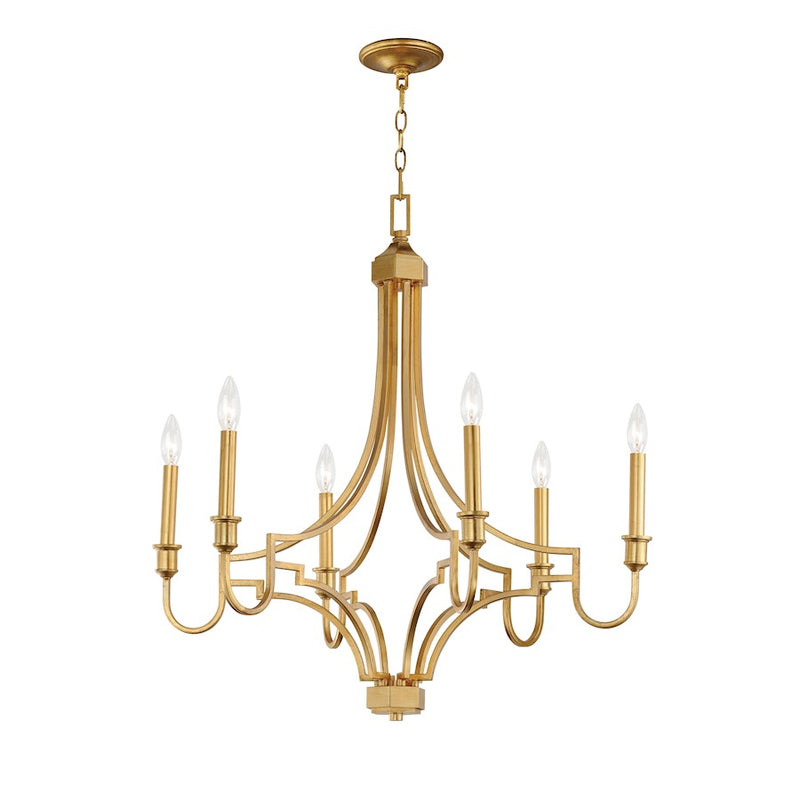 Maxim Lighting Normandy Chandelier, Gold Leaf