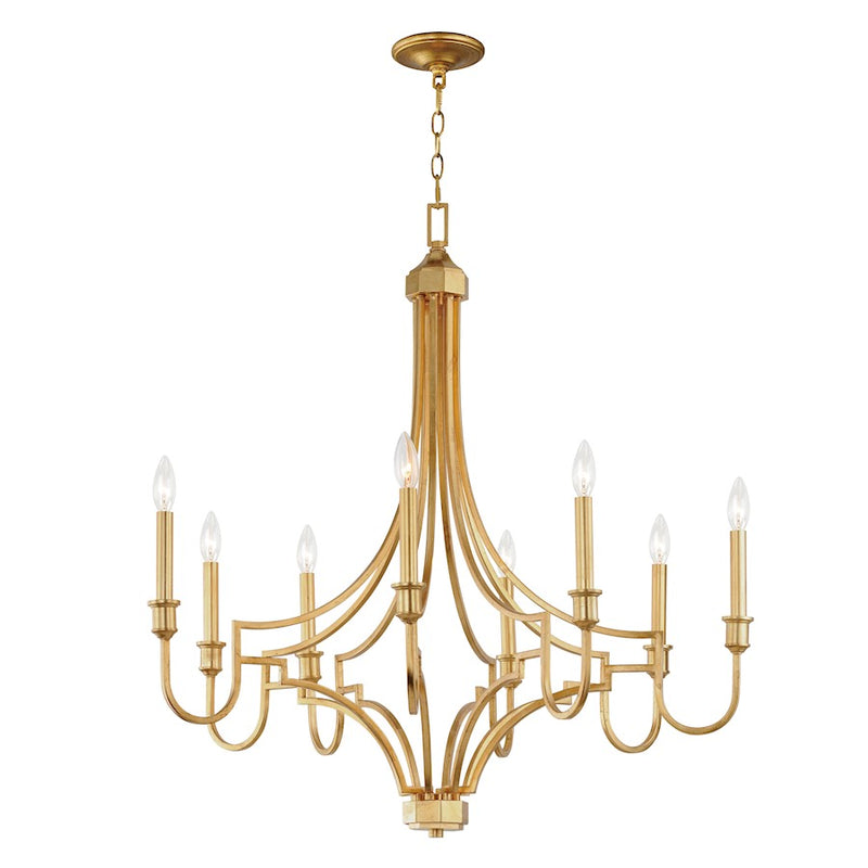 Maxim Lighting Normandy Chandelier, Gold Leaf