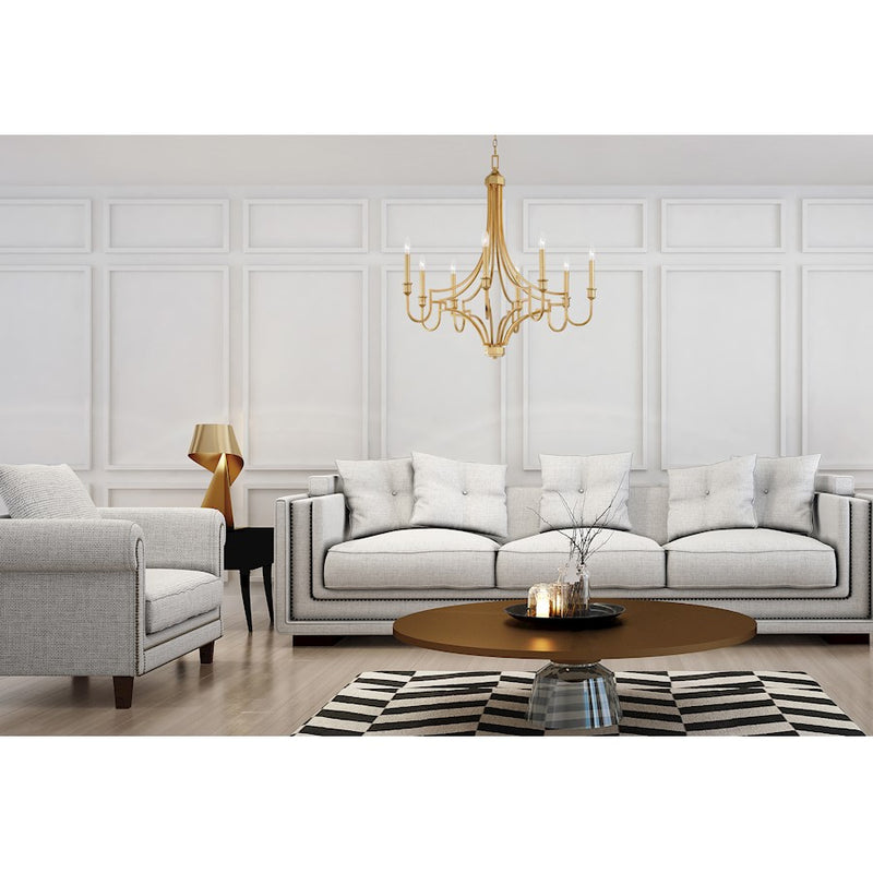 Maxim Lighting Normandy Chandelier, Gold Leaf