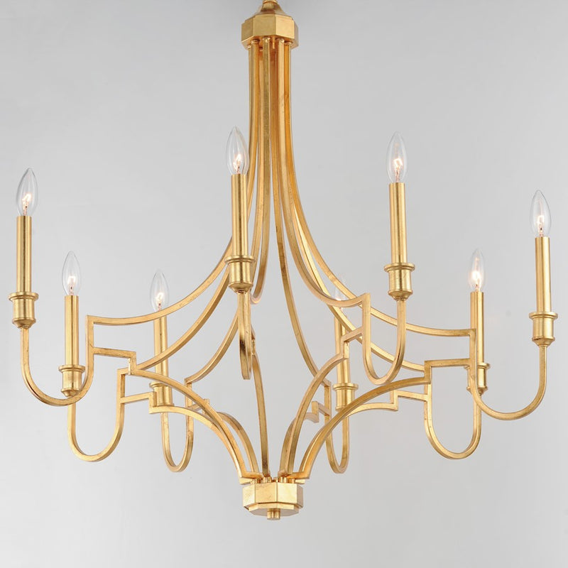 Maxim Lighting Normandy Chandelier, Gold Leaf