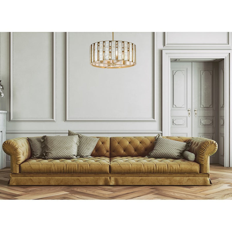Maxim Lighting Miramar Pendant, Capiz/Brass
