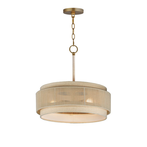 Maxim Lighting Seacliff 3 Light Single Pendant, Natural Aged Brass - 12813OFNAB