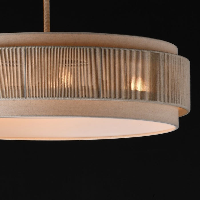 Maxim Lighting Seacliff 4 Light Single Pendant, Natural Aged Brass