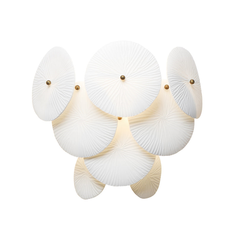 Maxim Lighting Isla 1Lt 13" Wall Sconce, Natural Aged Brass/White
