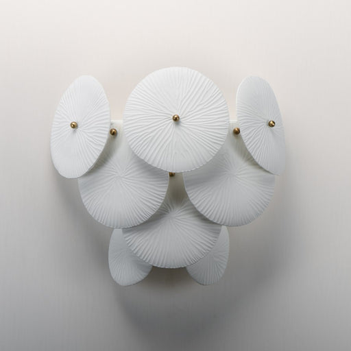 Maxim Lighting Isla 1Lt 13" Wall Sconce, Natural Aged Brass/White