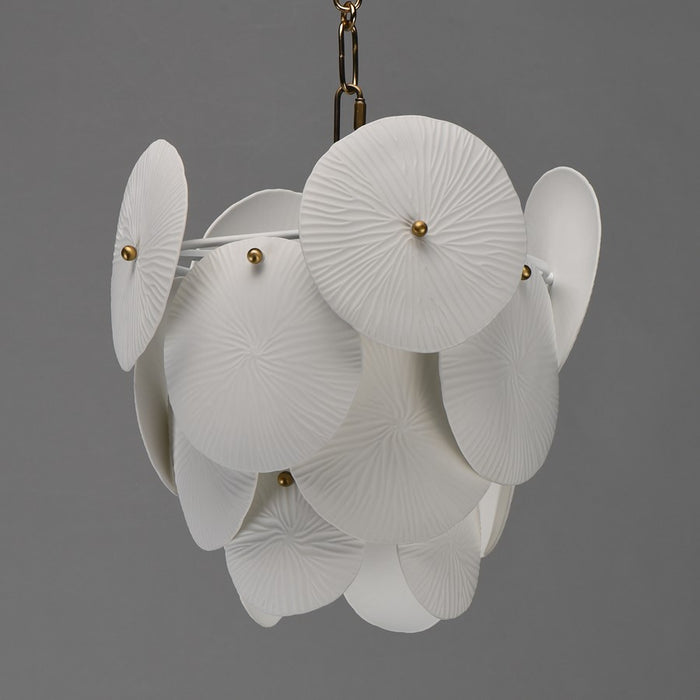 Maxim Lighting Isla 1Lt 13.25" Single Pendant, Aged Brass/White
