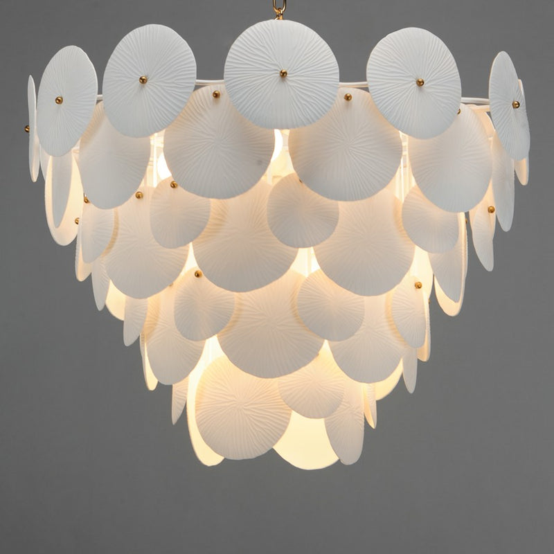 Maxim Lighting Isla 8 Light Chandelier, Natural Aged Brass/White