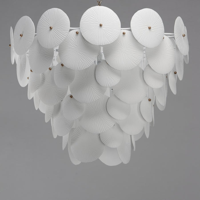 Maxim Lighting Isla 8 Light Chandelier, Natural Aged Brass/White