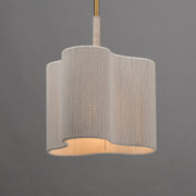 Maxim Corsica 12.5in 1-Light Pendant | Coastal Natural Aged Brass and Bleached Rope | Kitchen Island & Dining Room | Model 12831OFNAB