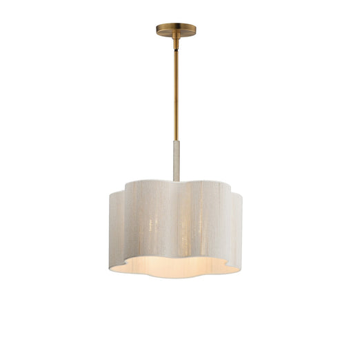 Maxim Lighting Corsica 16.5in 3-Light Pendant | Coastal Natural Aged Brass and Bleached Rope | Kitchen Island & Dining Room | Model 12833OFNAB