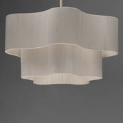 Maxim Corsica 34in 6-Light Pendant | Coastal Natural Aged Brass and Bleached Rope | Dining Room & Foyer | 34 x 34 x 28.25 in | Model 12836OFNAB