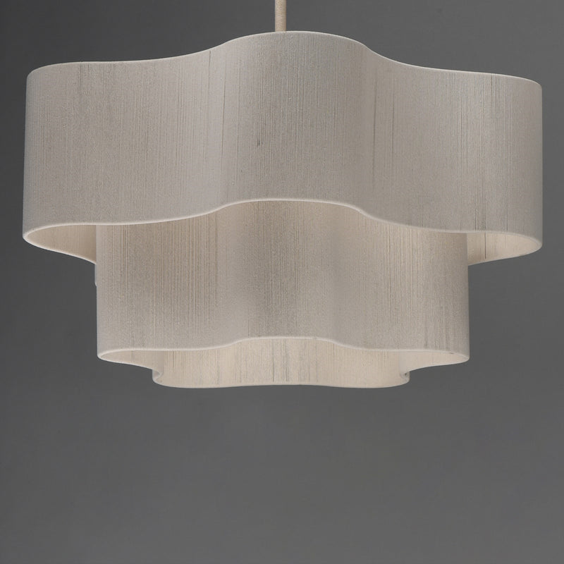 Maxim Corsica 34in 6-Light Pendant | Coastal Natural Aged Brass and Bleached Rope | Dining Room & Foyer | 34 x 34 x 28.25 in | Model 12836OFNAB