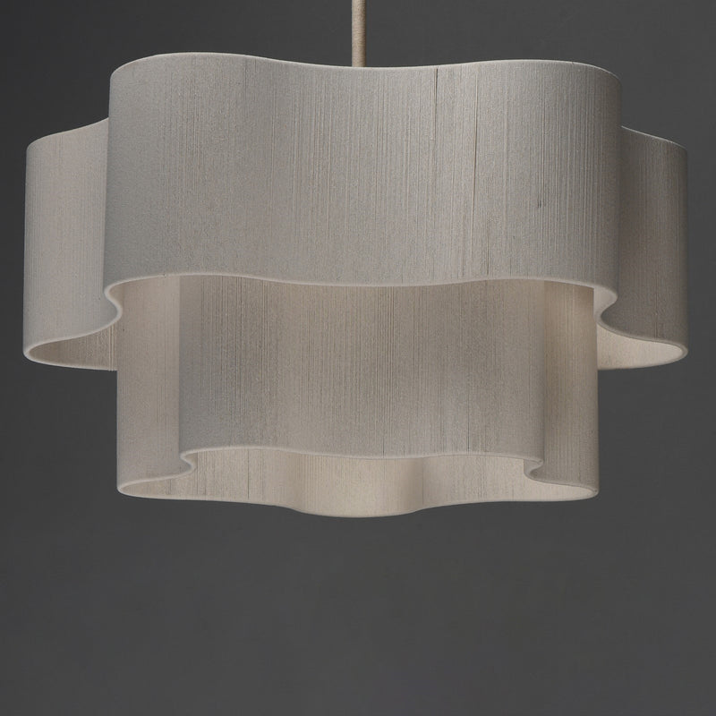 Maxim Corsica 34in 6-Light Pendant | Coastal Natural Aged Brass and Bleached Rope | Dining Room & Foyer | 34 x 34 x 28.25 in | Model 12836OFNAB